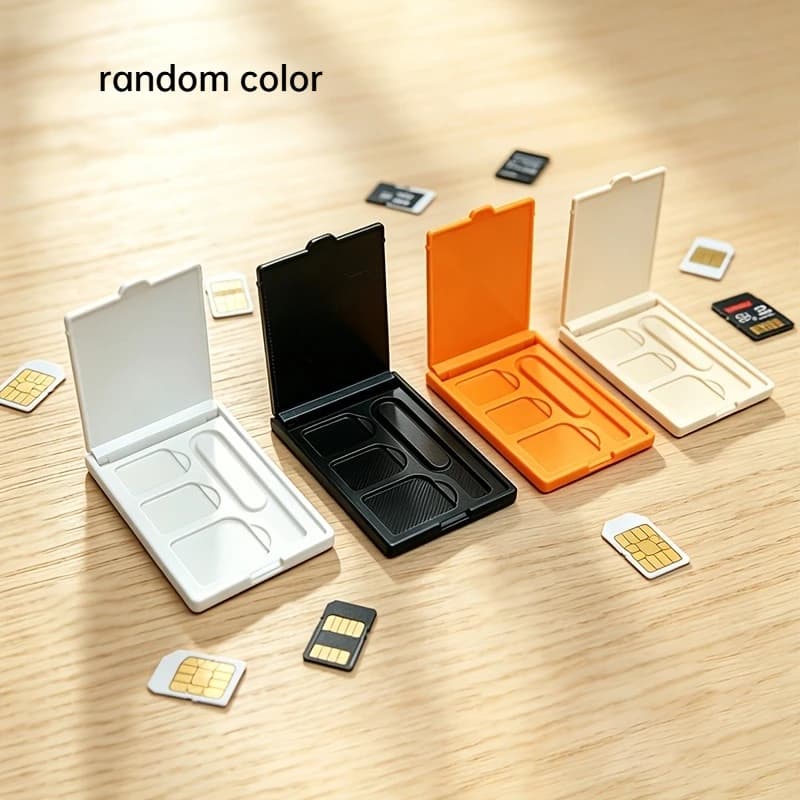 Mini SIM card holder, suitable for SIM cards, SD cards and card pins. Easy to carry around, durable and compact.
