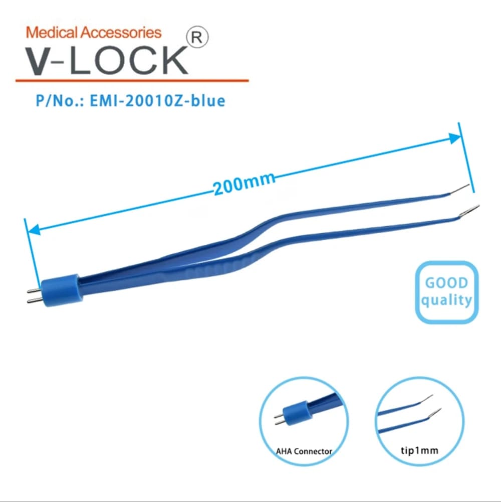 Disposable Bipolar Forcep AHA Orange Blue Nylon Coated, 10-15-16-18-20-22-24cm Customize