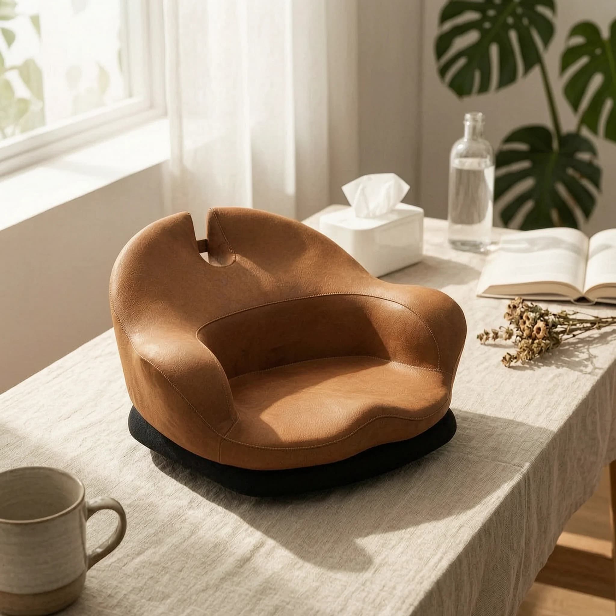 Meditation Seat Cushion Washable Seat Cushion with Backrest Sitting Support Easy to Clean Home Seating Thickened