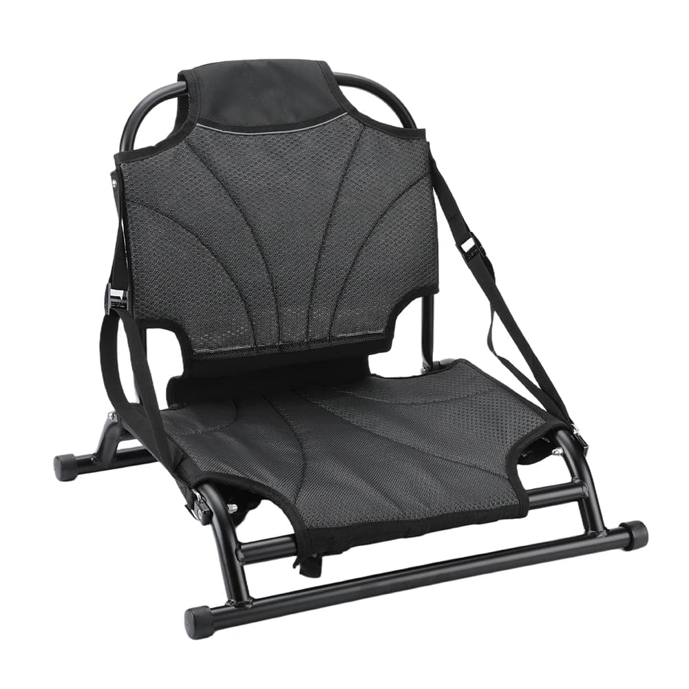 Aluminum Alloy Frame Folding Kayak Seat with Adjustable Backrest Support for Fishing Kayaking Inflatable Paddle Boarding