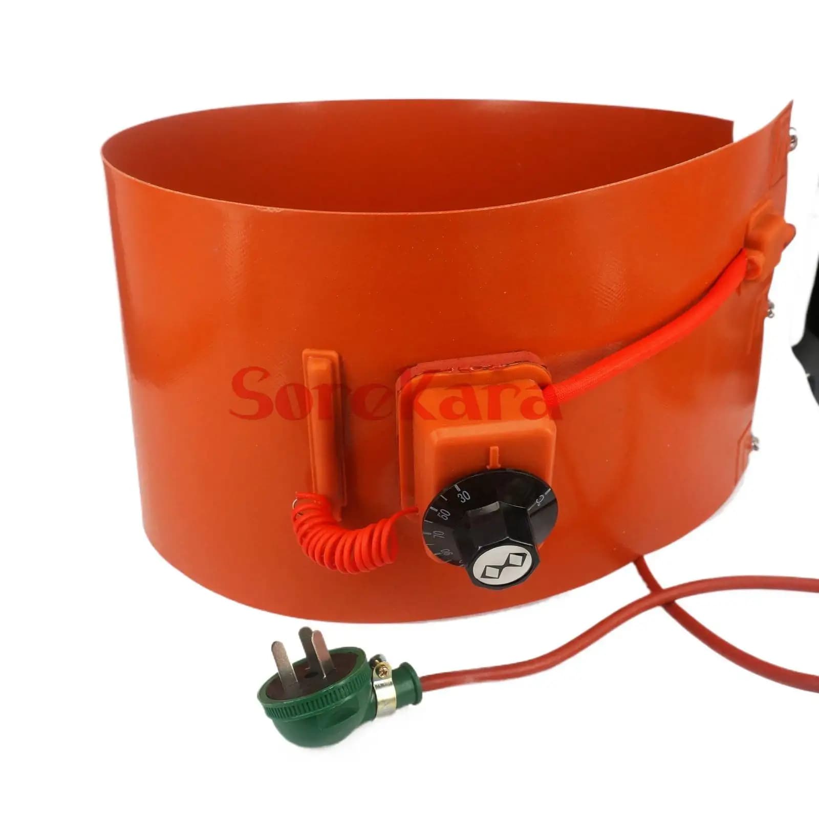20 L(4.4 galloni) 200x860x1.8mm 800W 220V banda di silicone flessibile riscaldatore a tamburo coperta olio Biodiesel barile cavi elettrici