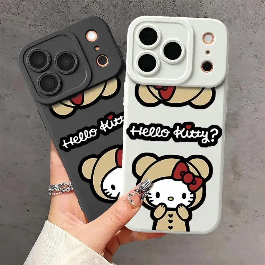 Cute Sanrio Hello Kitty TPU Phone Cover Case for Apple iPhone 17 Pro Max 14 12 Plus 13 15 Pro Air 11 16