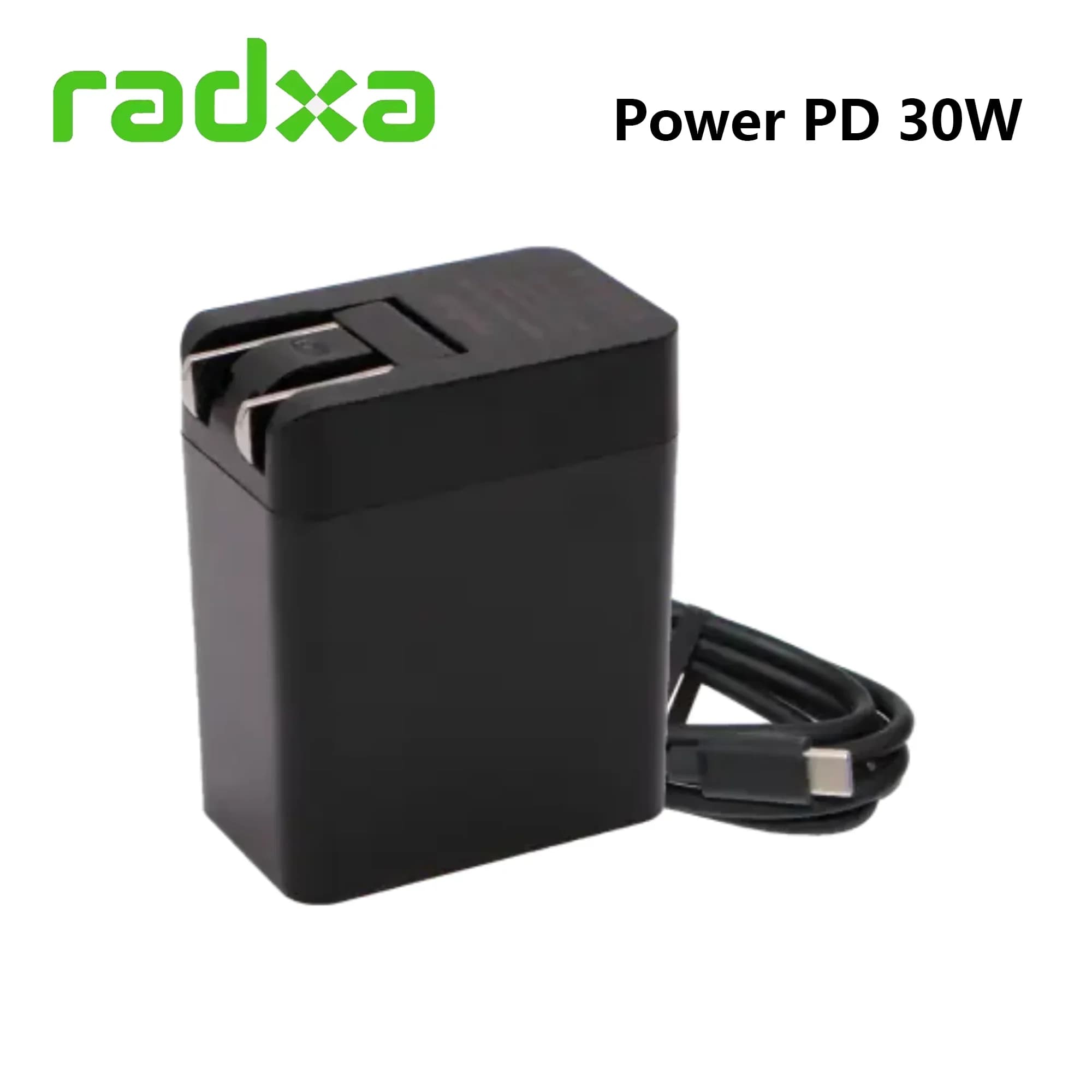Radxa Power PD 30W Opzione Adattatore spina di alimentazione UE Cavo da C a C e cavo da C a CC compatibile con Radxa SBC