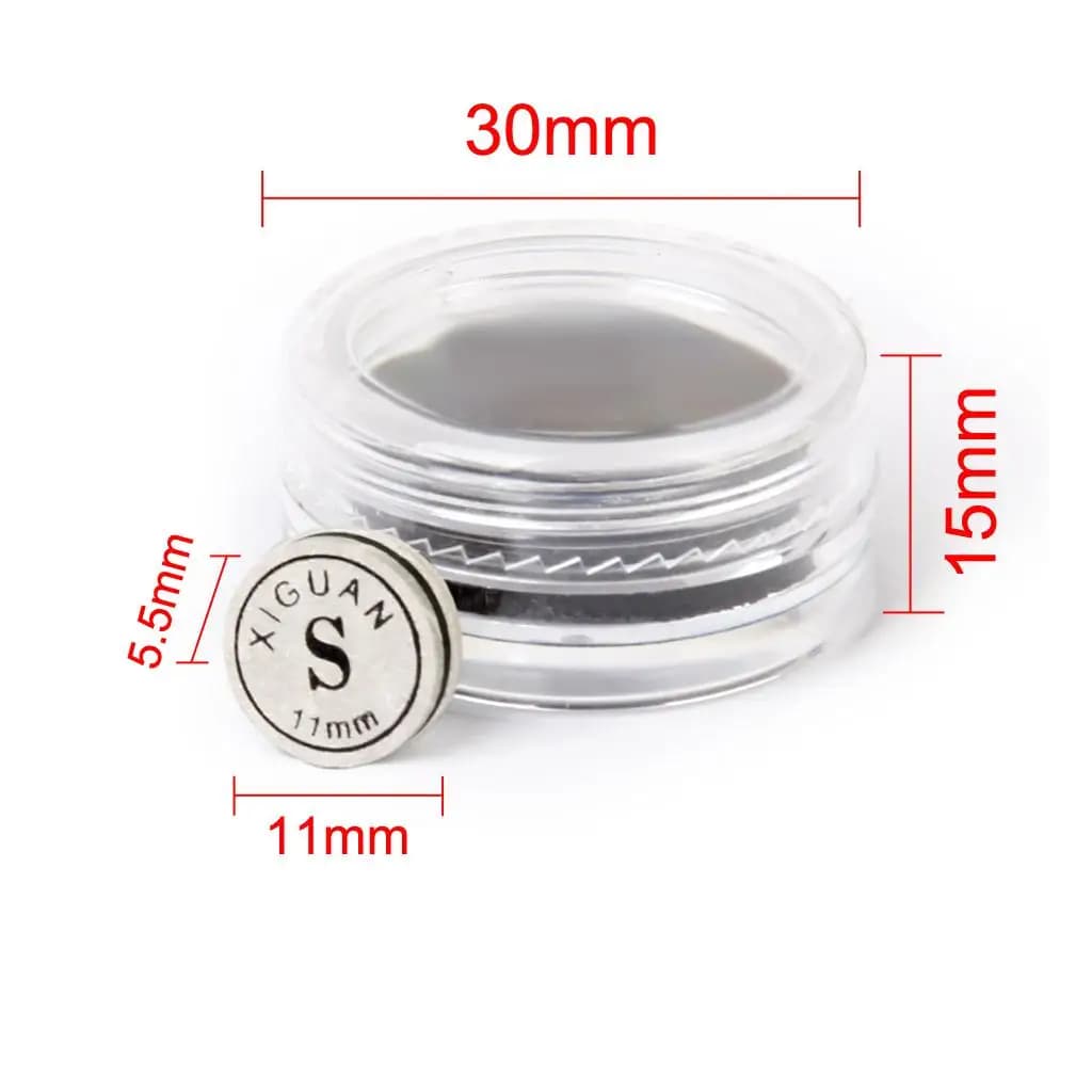 Puntali per Stecca da Biliardo in Pelle Durezza S, 11x5.5mm, per Accessori Professionali da Snooker