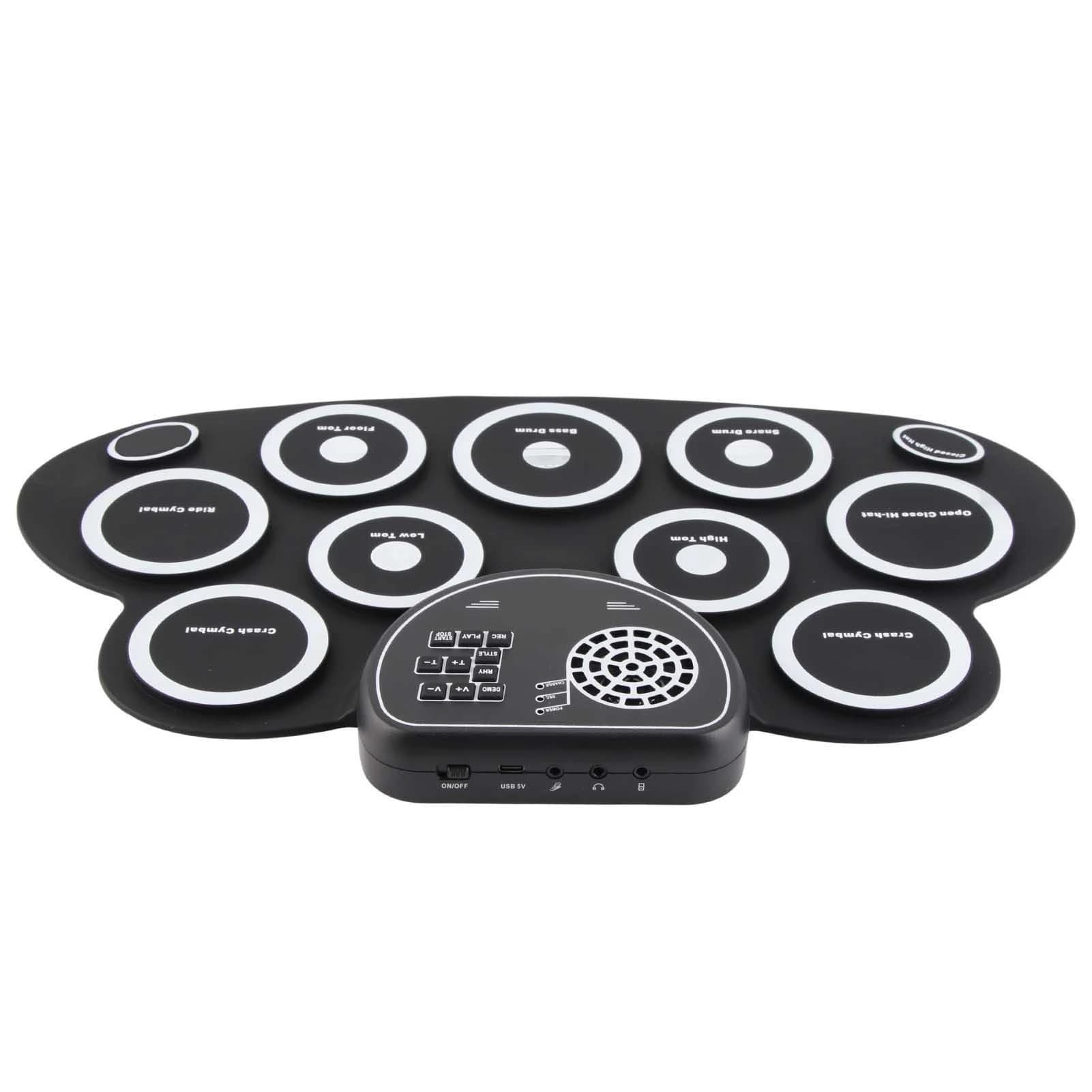 Kids Roll Up Electronic Drum Set USB Rechargeable Dual Speaker