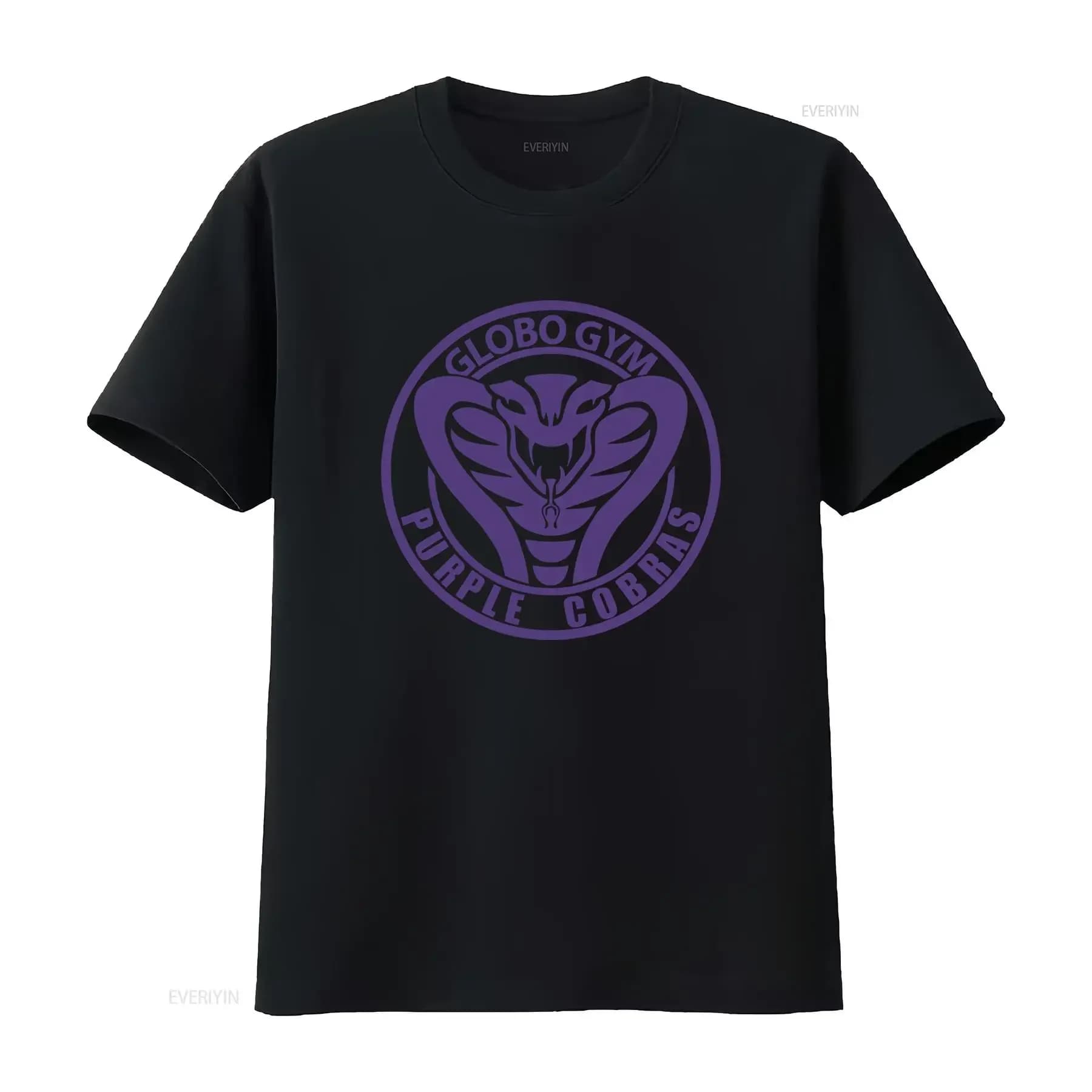 Maglietta da uomo Globo Gym Purple Cobras, divertente maglietta a tema cartoni animati, perfetta per il fitness e la pop culture