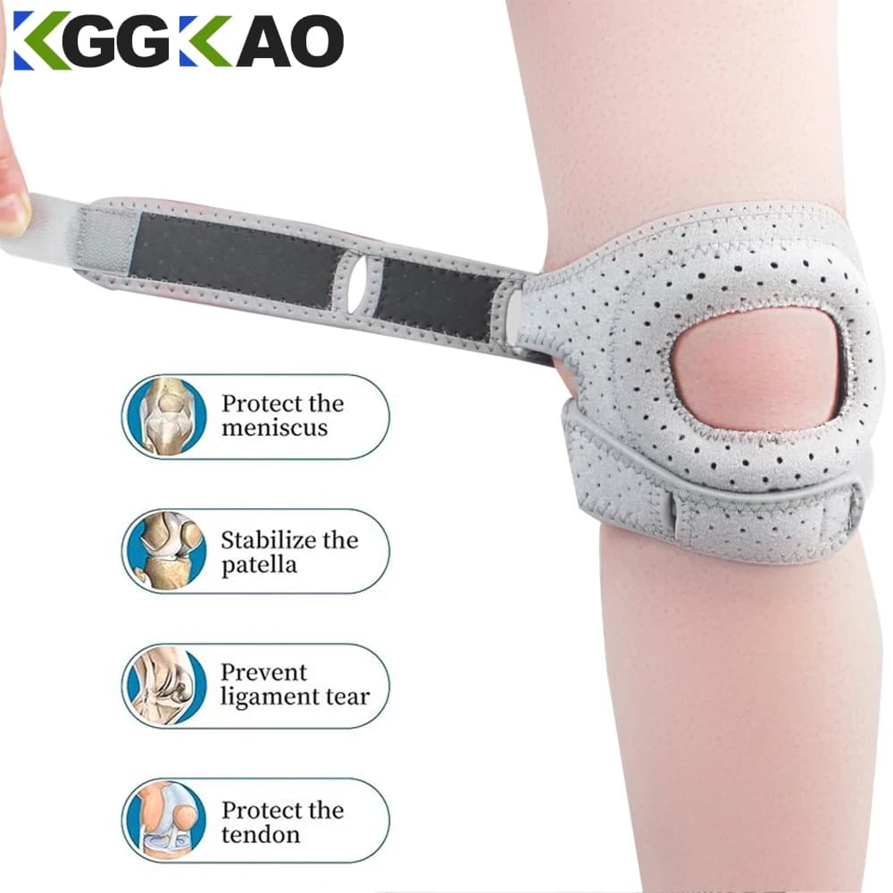 1 pz rotula ginocchiere per dolore al ginocchio, doppio tendine rotuleo cinghie di supporto con cuscinetto in Gel per artrite, tendinite, stabilizzatore del ginocchio