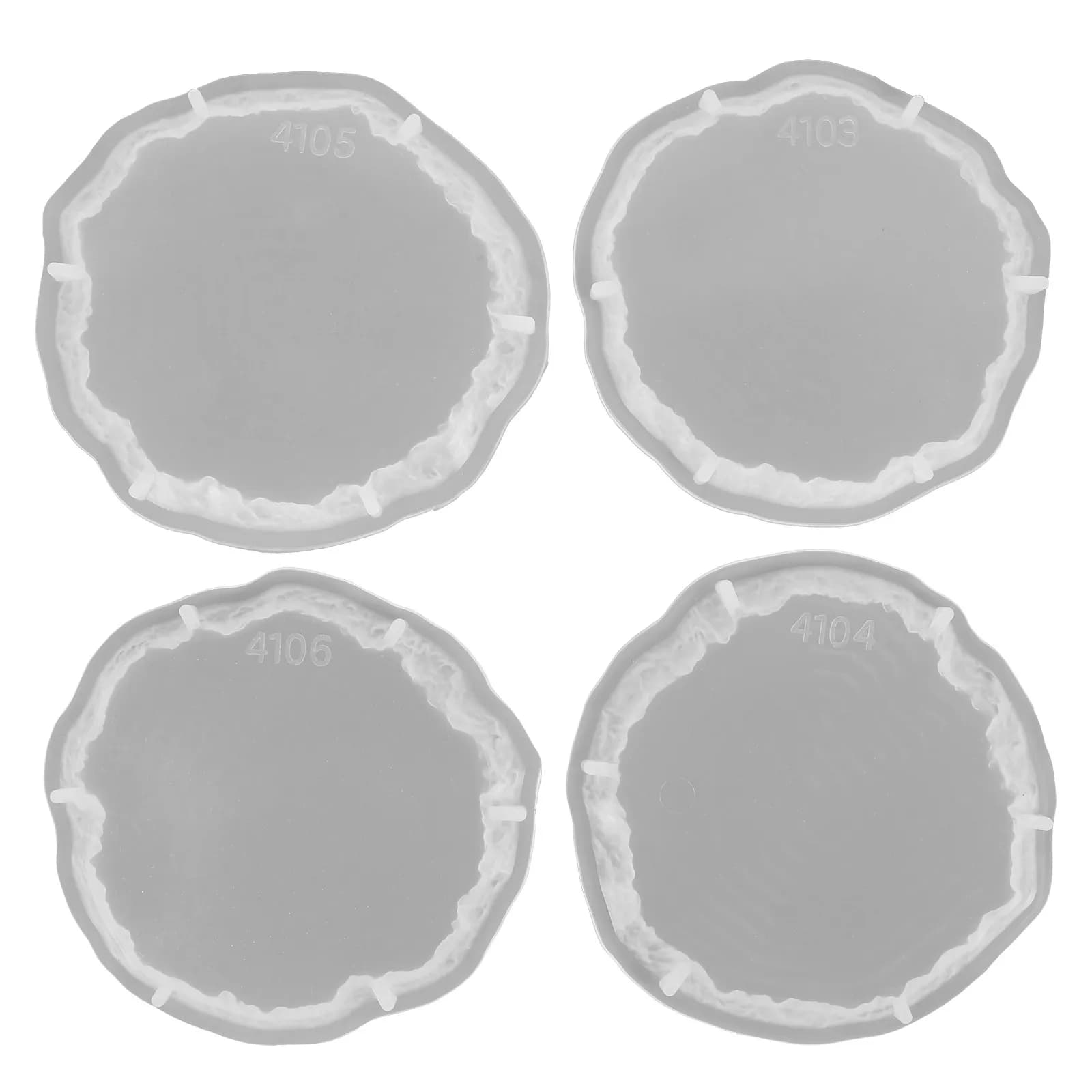 Set di 4 Stampi in Silicone per Realizzare Sottobicchieri, Stampi per Resina Epossidica