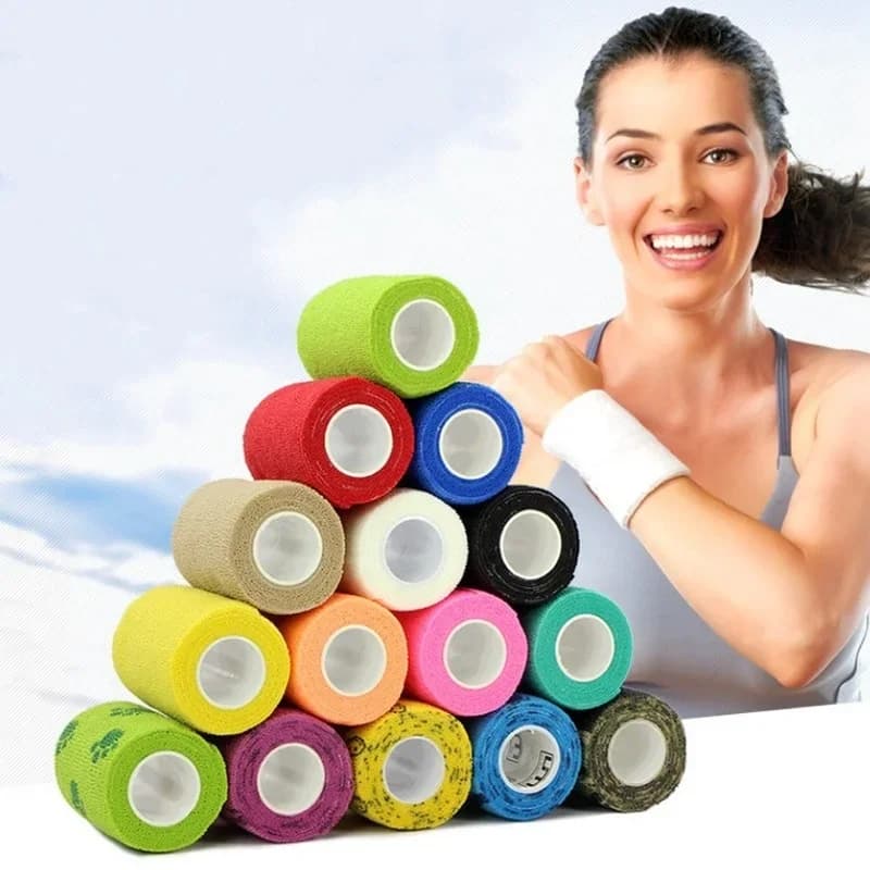 1Pc Terapia Medica Impermeabile Benda Autoadesiva Nastro Muscolare Articolazioni Delle Dita Wrap Kit di Primo Soccorso Benda Elastica Per Animali Domestici 2.5-10 cm