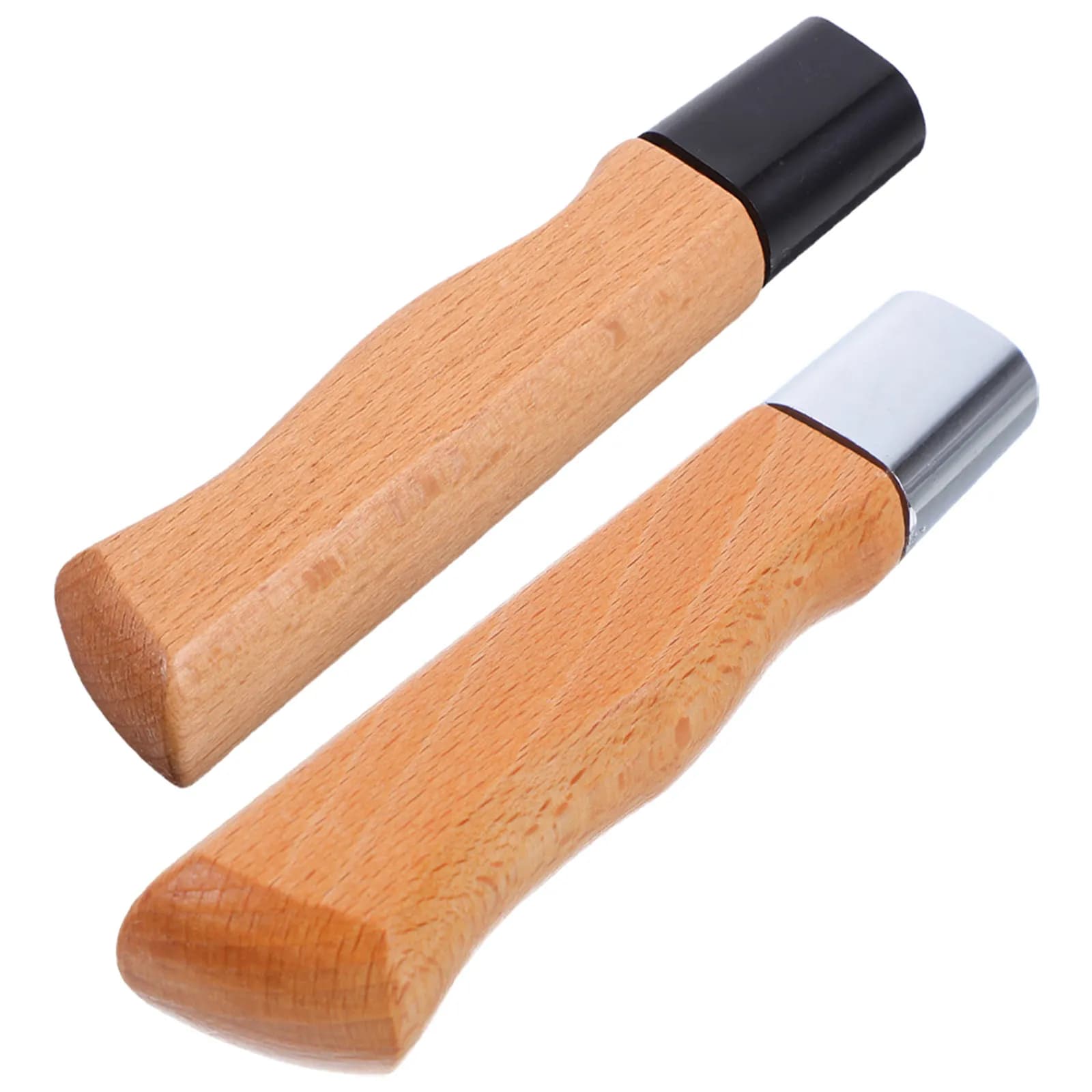 2Pcs Pear Wood Knife Handle Set Ergonomic Wooden File Handles for Chef Knife Repair DIY Handle Making Replacement Kitchen Tool