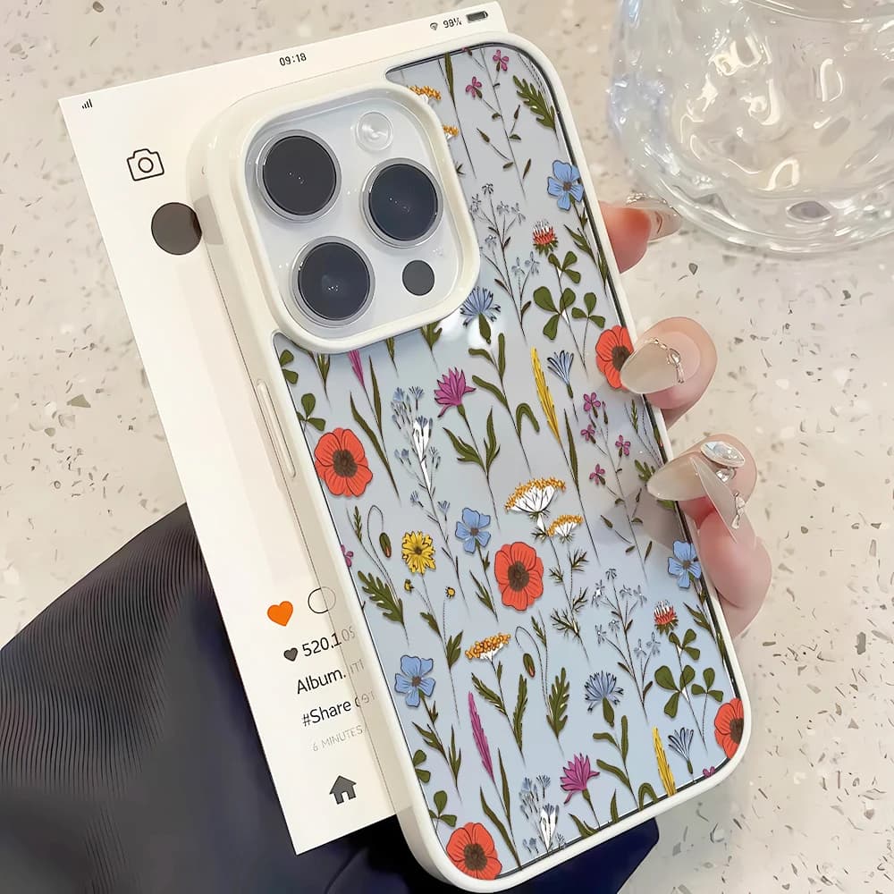 Butterfly Higan Flower Phone Case For iPhone 17 Pro Max 17 Air 16 Plus 15 13 14 12 11 Pro Max Clear Hard Cover Capa