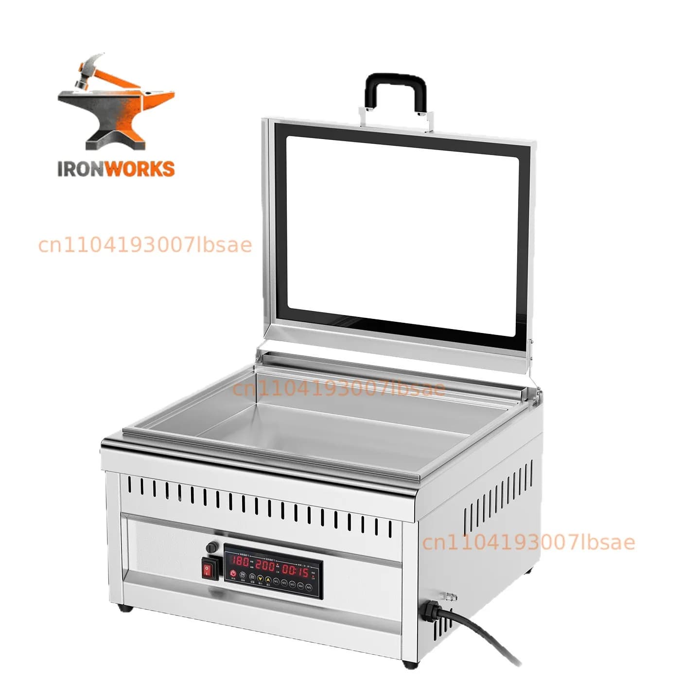 Commercial pot sticker machine, automatic temperature control frying machine, double-cylinder non-stick pan frying oven