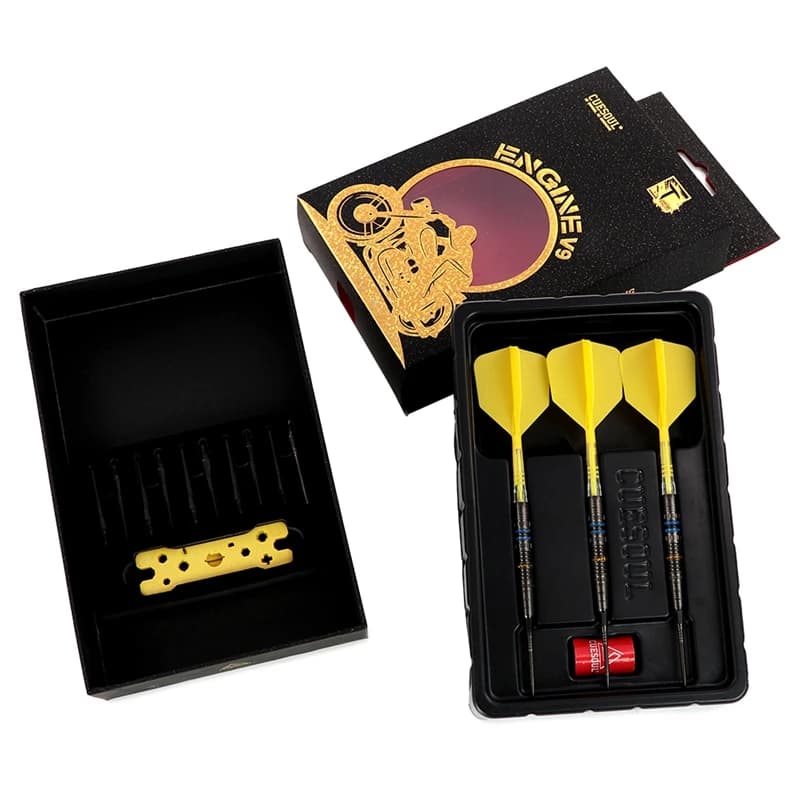 CUESOUL ENGINE V9 18/20/22g Punta in acciaio/Punta morbida Set di freccette al 90% al tungsteno con GEM STONE Finito e unificante Volo in CARBONIO ROST T19