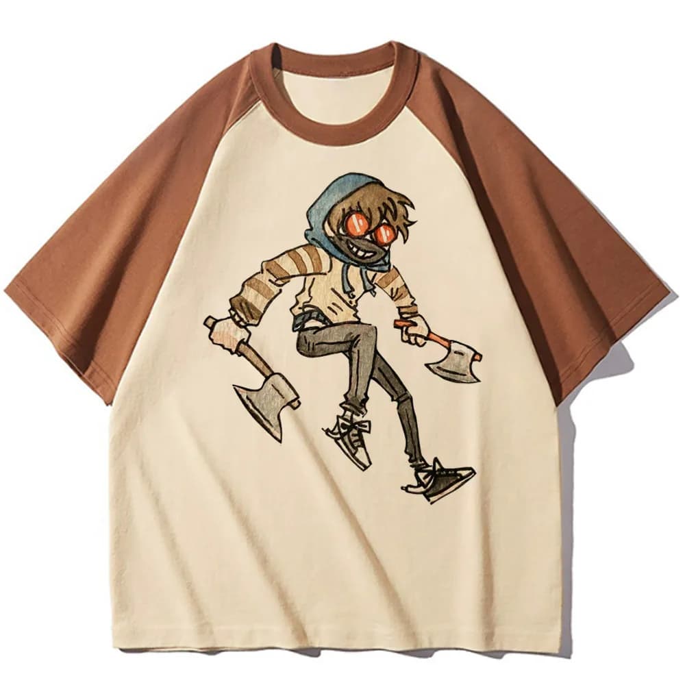 T-shirt Creepypasta modello donna comoda maglietta anime abbigliamento femminile giapponese