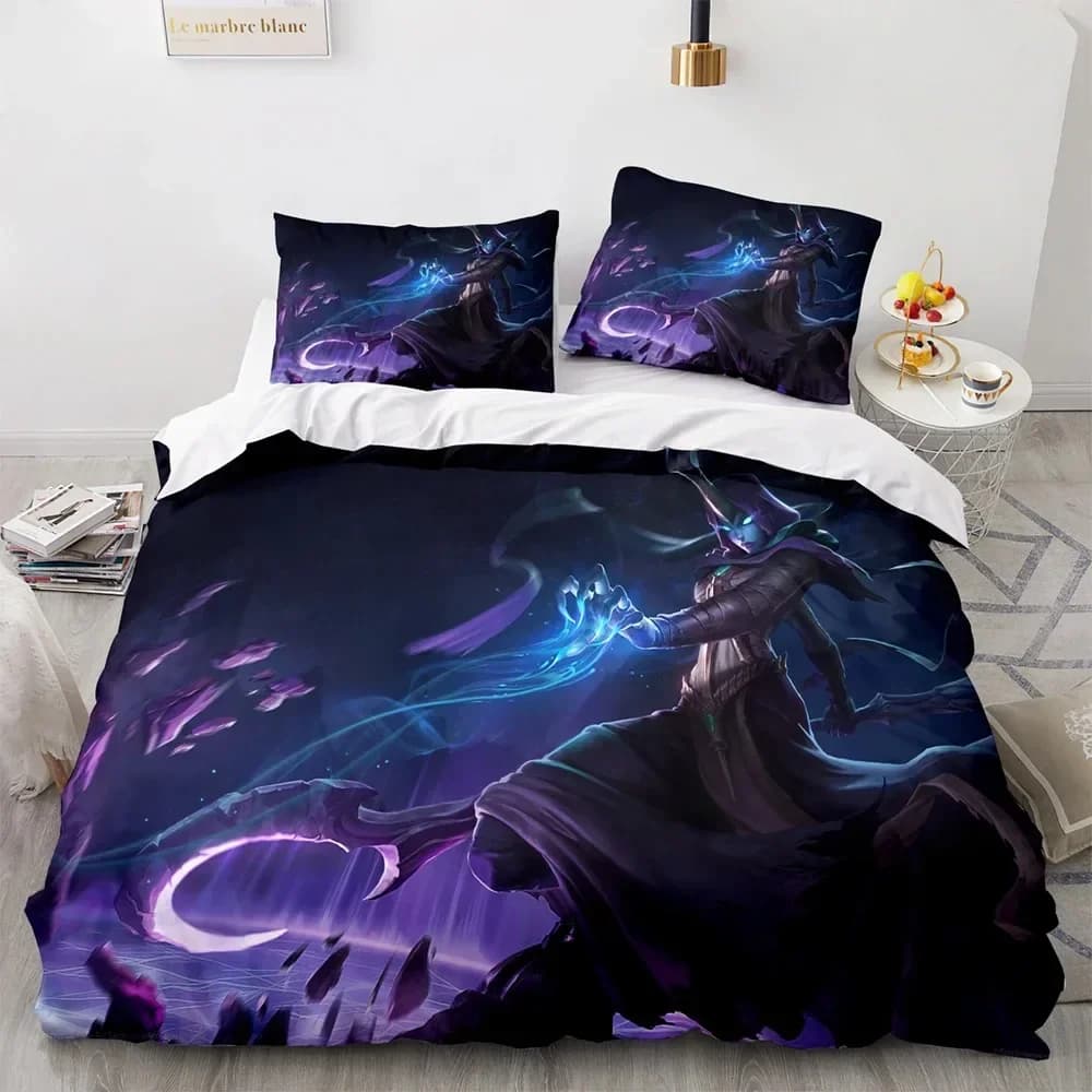 Nuova stampa Set biancheria da letto League of Heroes Set letto stampato con federa Copripiumino morbido singolo matrimoniale Queen Super King Size
