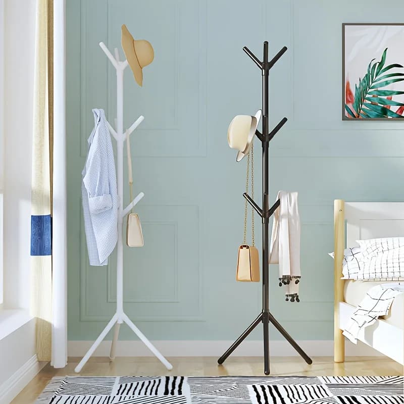 Tree Shaped Coat Rack Freestanding Metal Clothes Hanger Stand for Entryway