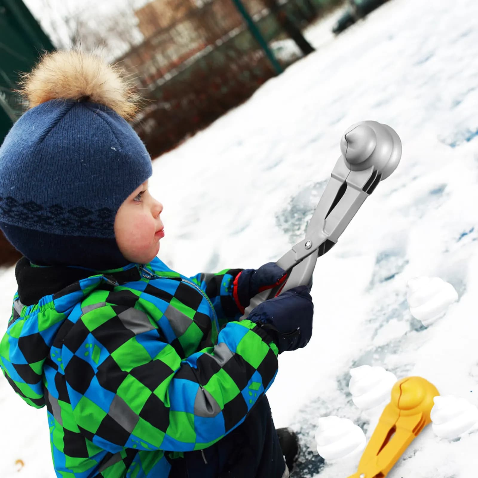 2 Pezzi Grandi Stampi per Neve, Attrezzi per Giochi sulla Neve all'Aperto, Stampi per Ghiaccio, Sabbia, Fango, Spiaggia, Giocattoli per Bambini