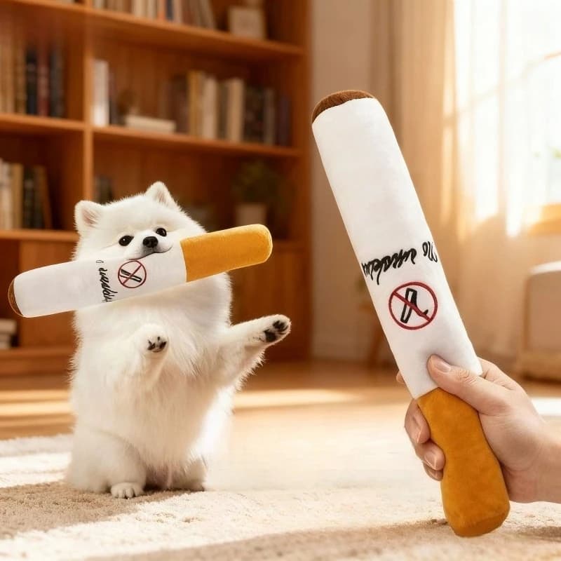 Sigarette a emissione vocale Giocattoli di peluche per animali domestici Simulazione hip-hop a forma di sigaro Divertenti digrignamento dei denti Gatti e cani prepotenti