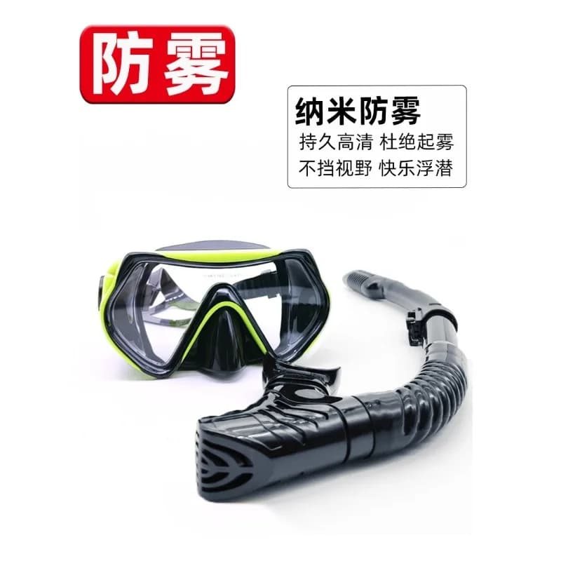 Attrezzatura per snorkeling, occhialini da immersione, tubo per snorkeling, maschera per miopia per adulti, occhiali da immersione con montatura grande, occhialini da nuoto