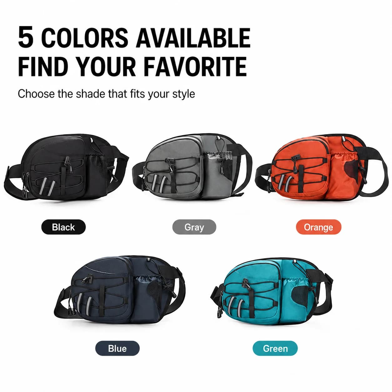 Compact Water Bottle Waist Bag Bottle Holder Adjustable Belt Lightweight Sports Fanny Pack Running Walking Hiking Outdoor Gift