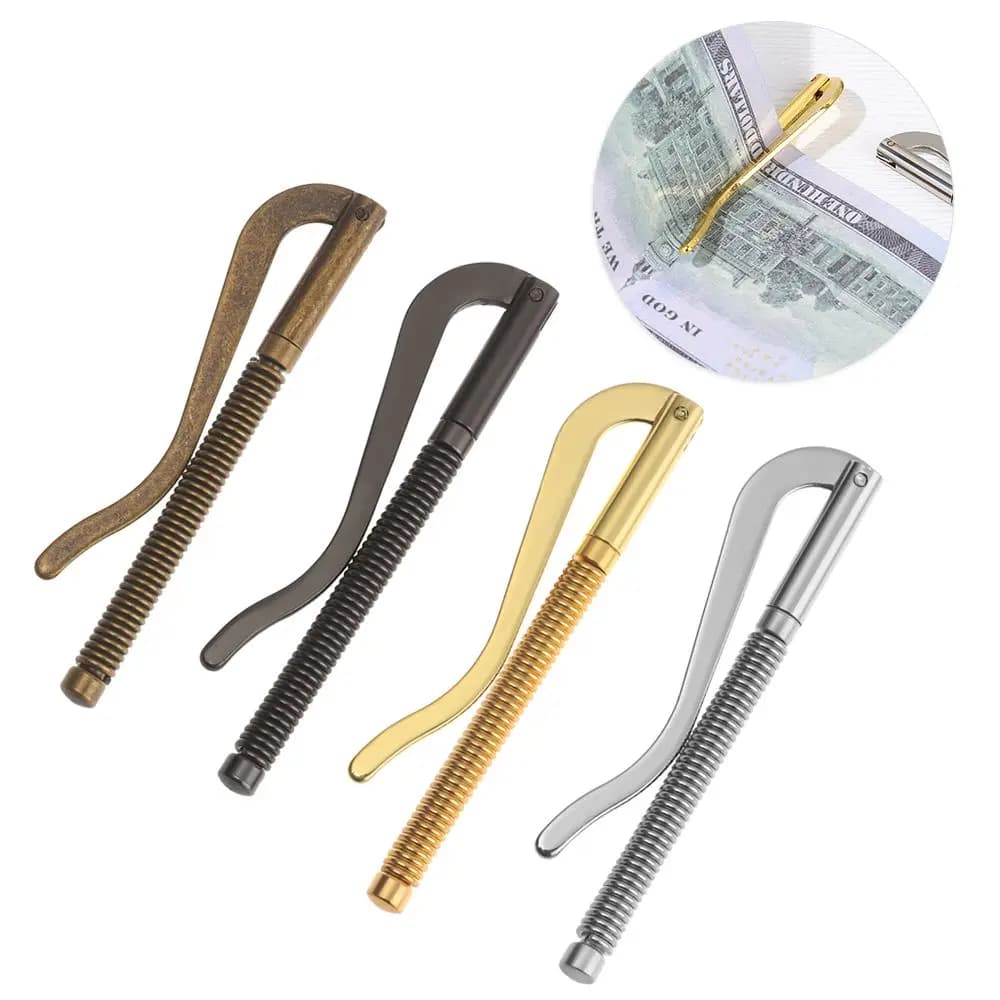 High Quality Durable Simple Metal Money Clip Bifold Bar Wallet Spring Clamp Cash Holder Replace Parts Spring Clamp Bag Accessory