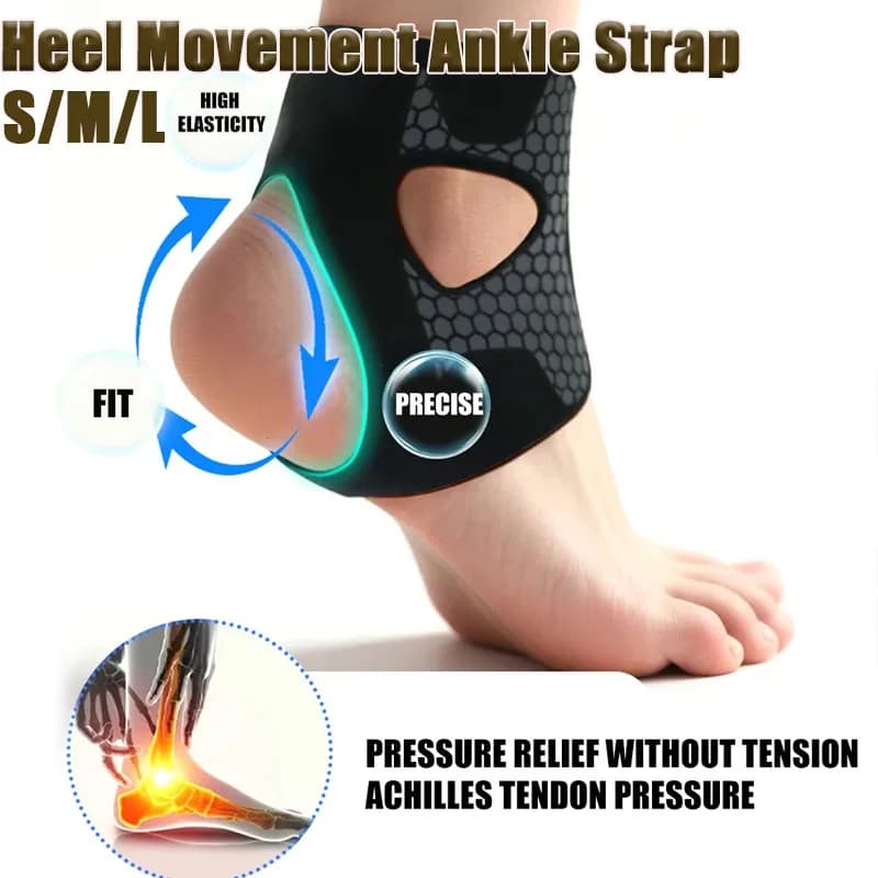 1 Pezzo S/M/L Supporto per Caviglia Regolabile a Compressione, Fascia Elastica Traspirante per Sport, Corsa, Fascite Plantare