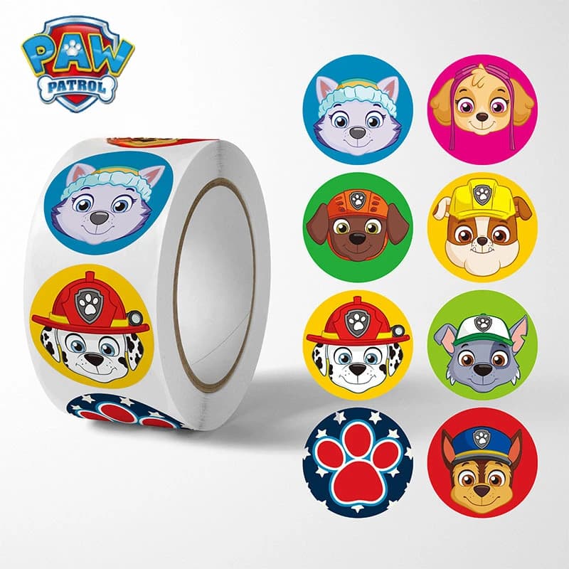 New 500PCS Paw Patrol Cartoon Stickers for Kids Stationery Supply for cute kids Supplies for school teachers Reward Wall decal Gift Toys