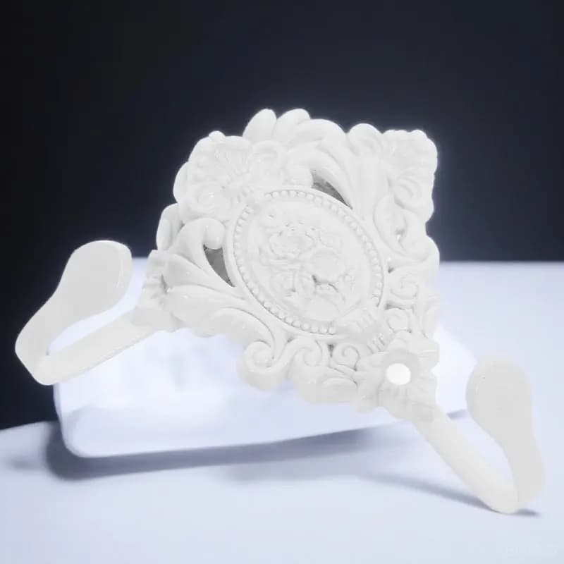2 Pezzi Fermatende in Lega di Zinco con Motivo a Rosa, Supporti Laterali per Pareti, Ganci Vintage per Tende, Accessori per Drappeggi