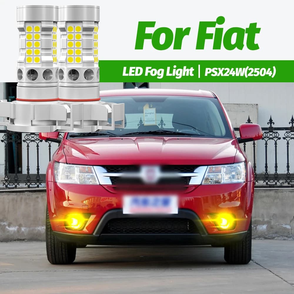 2 pz LED Fendinebbia Blub Lampada PSX24W 2504 Canbus Per Fiat Freemont 2011 2012 2013 2014 2015 2016 2017