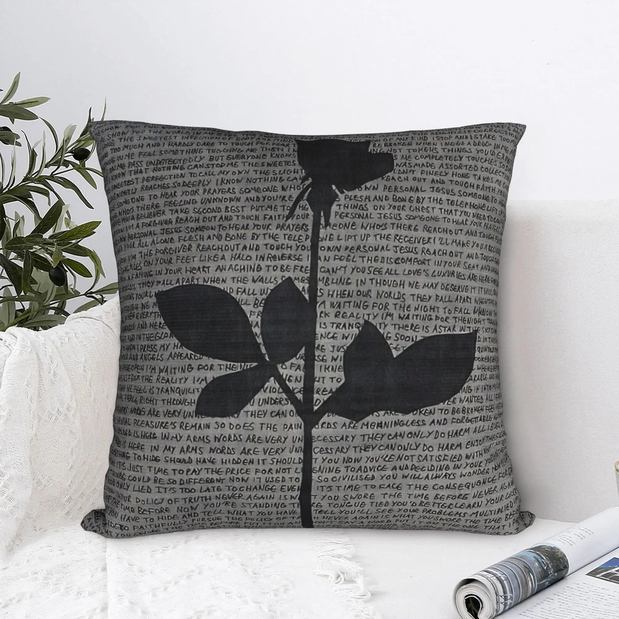 Depeches Modes Rock Band Pillow Case Graphic Pillow Cover Morden Cushion Cover For Living Room Chair