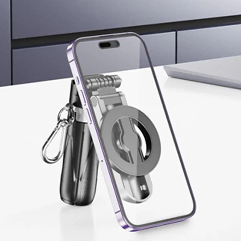 Mini Bluetooth Aspirazione magnetica Selfie Stick Treppiede Supporto telescopico per Magsafe IPhone 16 Supporto da viaggio per fotocamera Android Monopiede