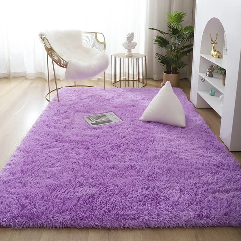 Tappeti solidi per la casa Soggiorno Tappeto in peluche Decorazioni per la camera da letto Pavimento Tappetini soffici Tappeto in morbido velluto antiscivolo Coperta per la camera dei bambini