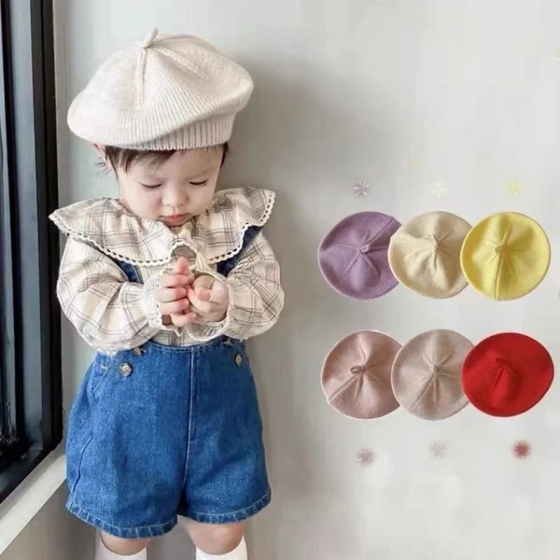 New arrival knitted cap for kids fashion for kids cap style French soft hat hot babeh casual cute winter hat knitted for kids