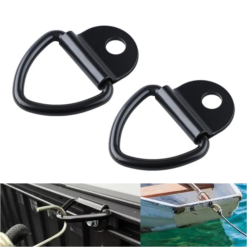 5Pcs 10pcs D Rings Tie Down Anchors Ring Pull Hook Iron Lashing Ring Load For Car Truck Trailer RV Van Boat Cargo Accessories