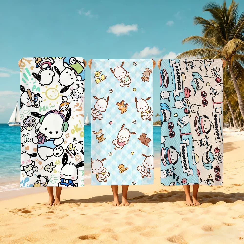 Asciugamano kawaii P-pochacco-o carino, ad asciugatura rapida, morbido, per piscina, regalo per viaggi, palestra, doccia, campeggio, sport