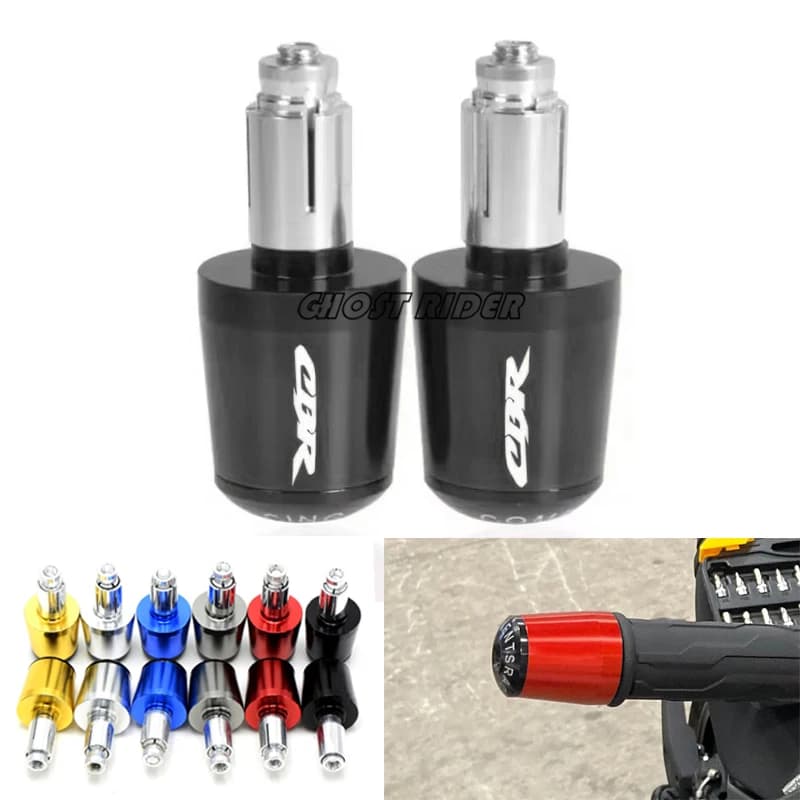 Per HONDA CBR 125 150 250 300 400 500 600 900 1000 RR Manopole manubrio moto Bar Ends Cap 22mm Maniglia contrappeso Spina