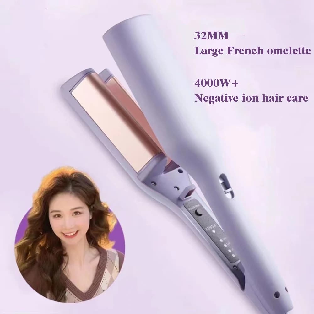 Strumento per arricciare il ferro arricciacapelli elettrico da 32MM rotolo di uova Styling duraturo bigodino per capelli a onde profonde per lo Styling francese 4 Temperature regolabili