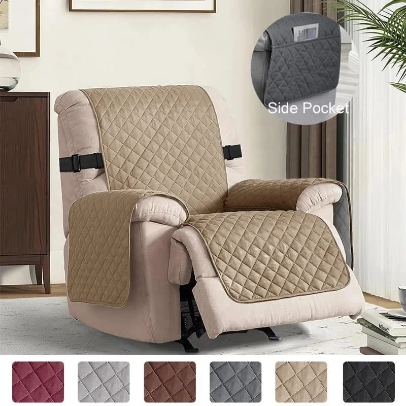 Copridivano reclinabile monoposto antiscivolo impermeabile per animali domestici, cani, bambini, tappetino decorativo, fodera per poltrona singola, per hotel e casa