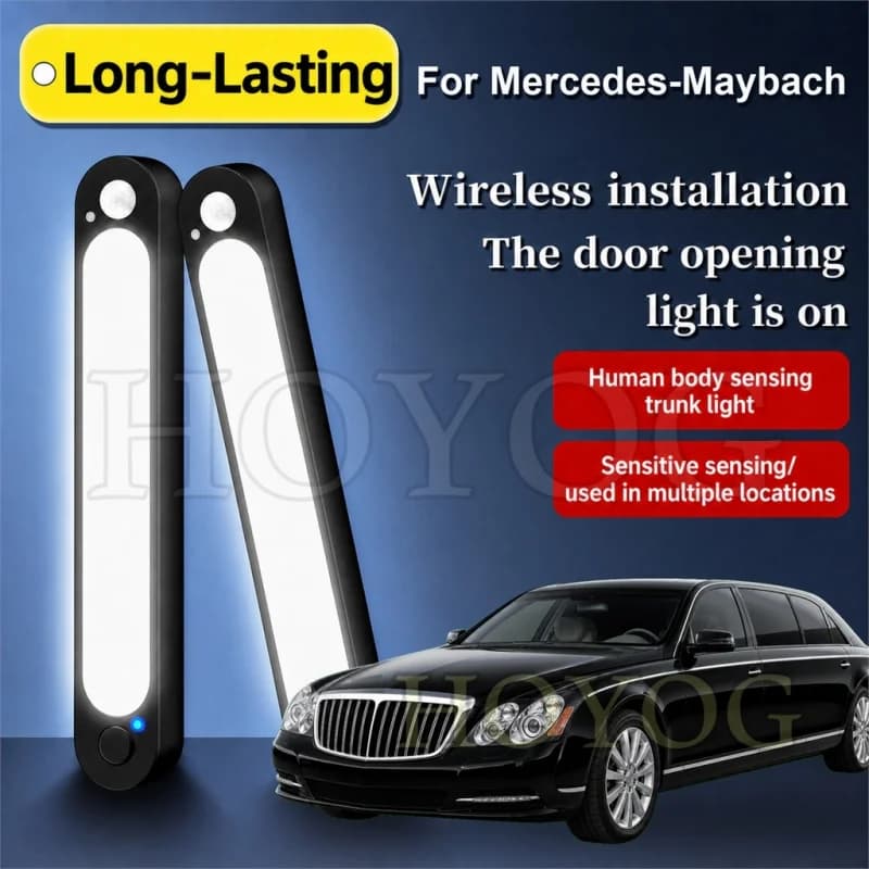For Mercedes-Maybach 2015-2026 Car Trunk Light LED Lamp Motion Sensor Auto ON OFF Boot Cargo Light Sedan Interior Cabin