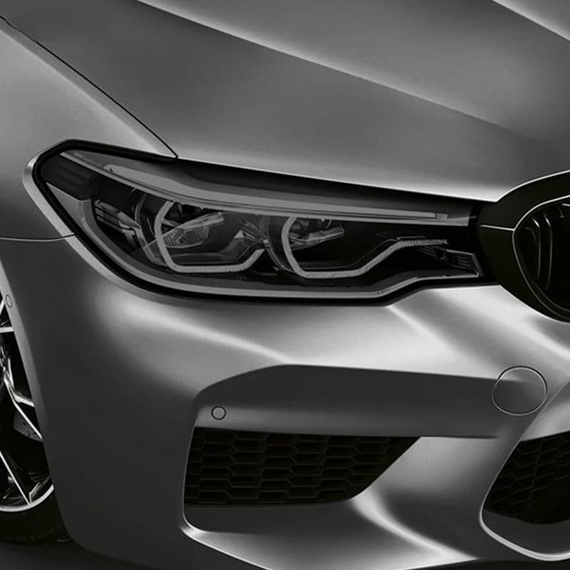 Per BMW M5 F10 F90 2011-2020 Accessori 2 Pcs Auto Faro Pellicola Protettiva Faro Restauro Trasparente Nero TPU adesivo