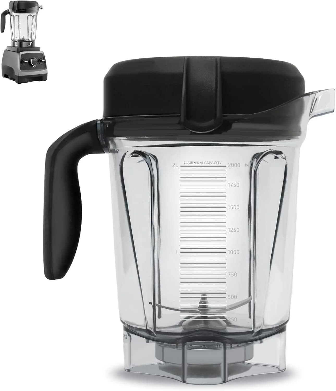 Tazza frullatore da 2 litri 64 once a basso profilo per Vitamix 750 780 E320 E310 5200 5000 6300 7500 vm0100 vm0101vm 0102 vm0103 vm0197 Sostituzione