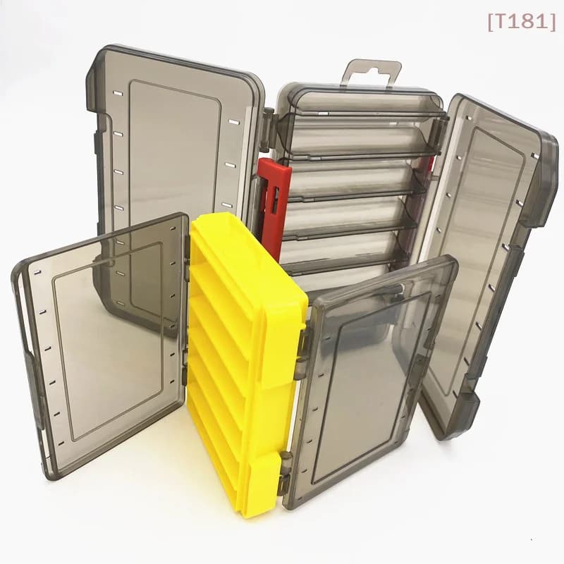 [E] Double-sided bait box, fishing gear box, rigid bait box, accessories box, fishing gear box