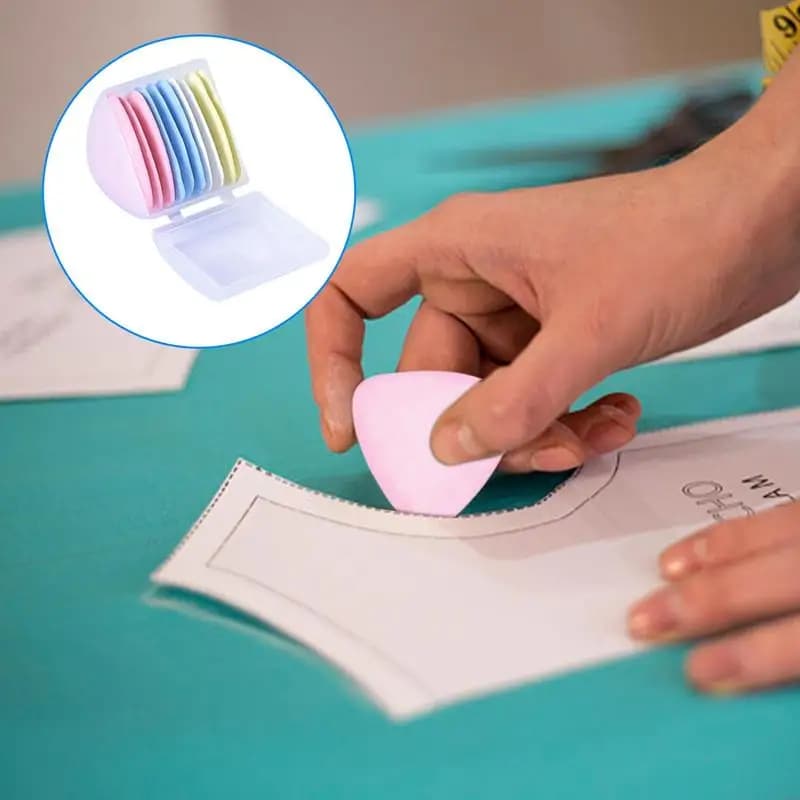 Gesso per sarto in tessuto cancellabile da 10 pezzi/pacco con scatola di immagazzinaggio Abbigliamento Accessori per cucire Pennarelli per tessuti per la realizzazione di vestiti