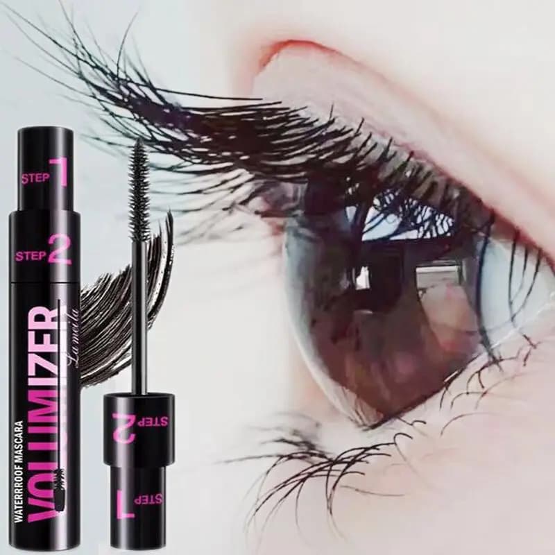 Mascara arricciacapelli 2 in 1 Cosmetics for eyes Long lasting raincoat Not flowered Natural Black Thickness Curling Mascara Make-up