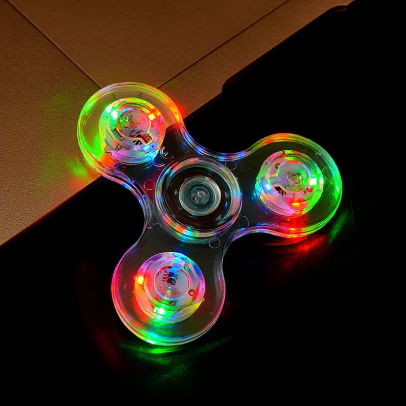 Giocattoli antistress Luce LED luminosa Fidget Spinner Mano Top Spinner Bagliore nella luce scura Figet Spiner Finger Fidget Spinner