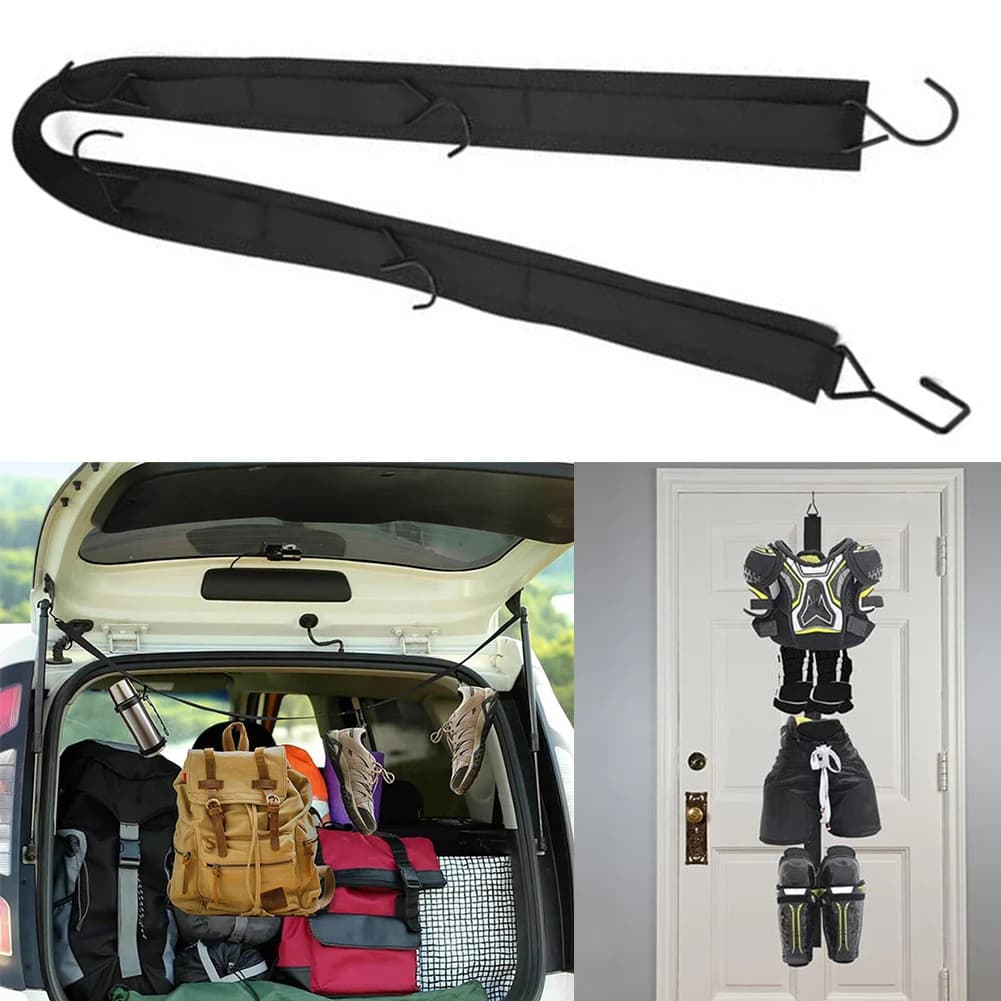 1x Stendino per attrezzature da hockey, Organizzatore per attrezzature da hockey su ghiaccio, Stendino per attrezzature da hockey con cinghia sospesa per pattinaggio di calcio in dormitorio