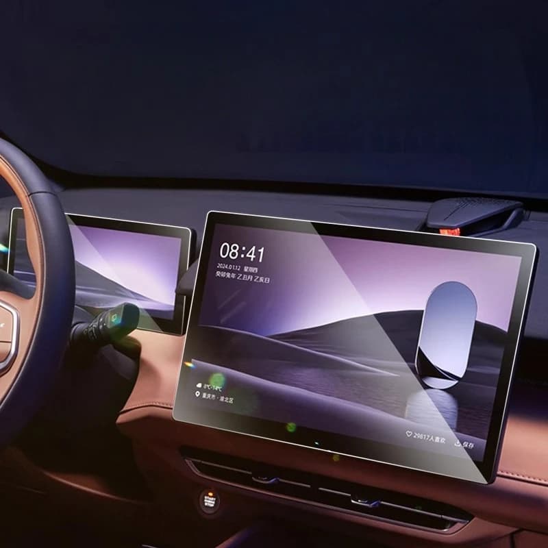 Proteggi schermo in vetro temperato per Changan UNI-Z - Pellicola speciale per la modifica del display di navigazione del cruscotto dell'auto