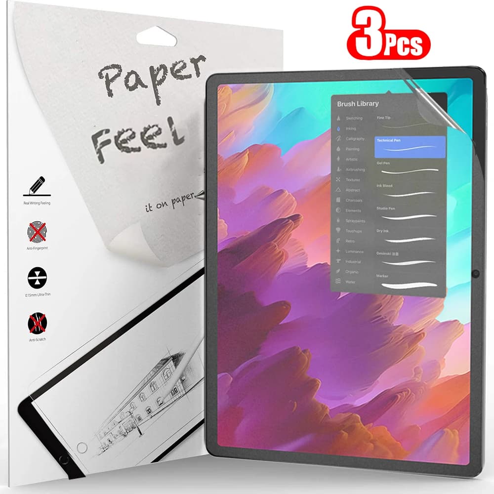 3 pezzi di carta si sentono come la protezione dello schermo per Lenovo Xiaoxin Pad 2024 2022 Xiaoxin Pad Pro 12.7 2023 2025 Pellicola senza vetro