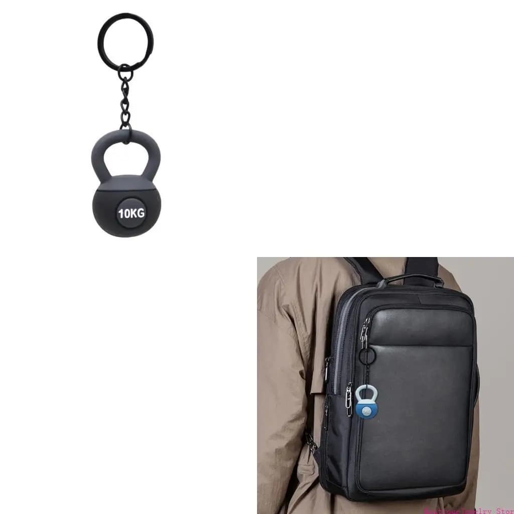 E1PE Trendy Kettlebell Rings Pendant Ornament For Women’s Car Keys And Backpacks