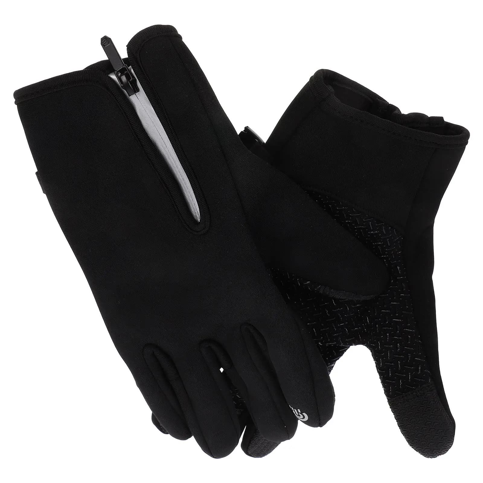 1 paio di guanti da uomo impermeabili e caldi per esterni, antivento, antiurto, con grip, per fitness, guida, touchscreen, per ciclismo invernale